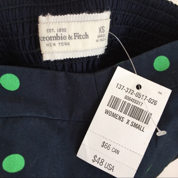 Abercrombie and Fitch Navy Polka Dot Tube Top - Picture 4 of 6